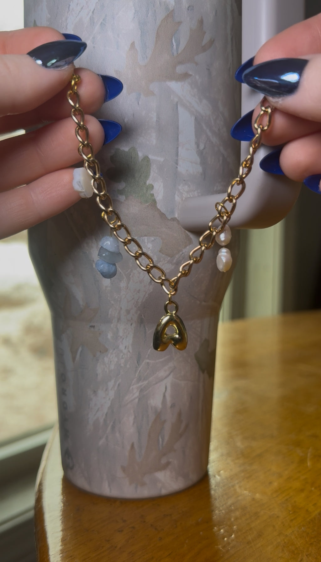 Personalized Initial Tumbler Charm