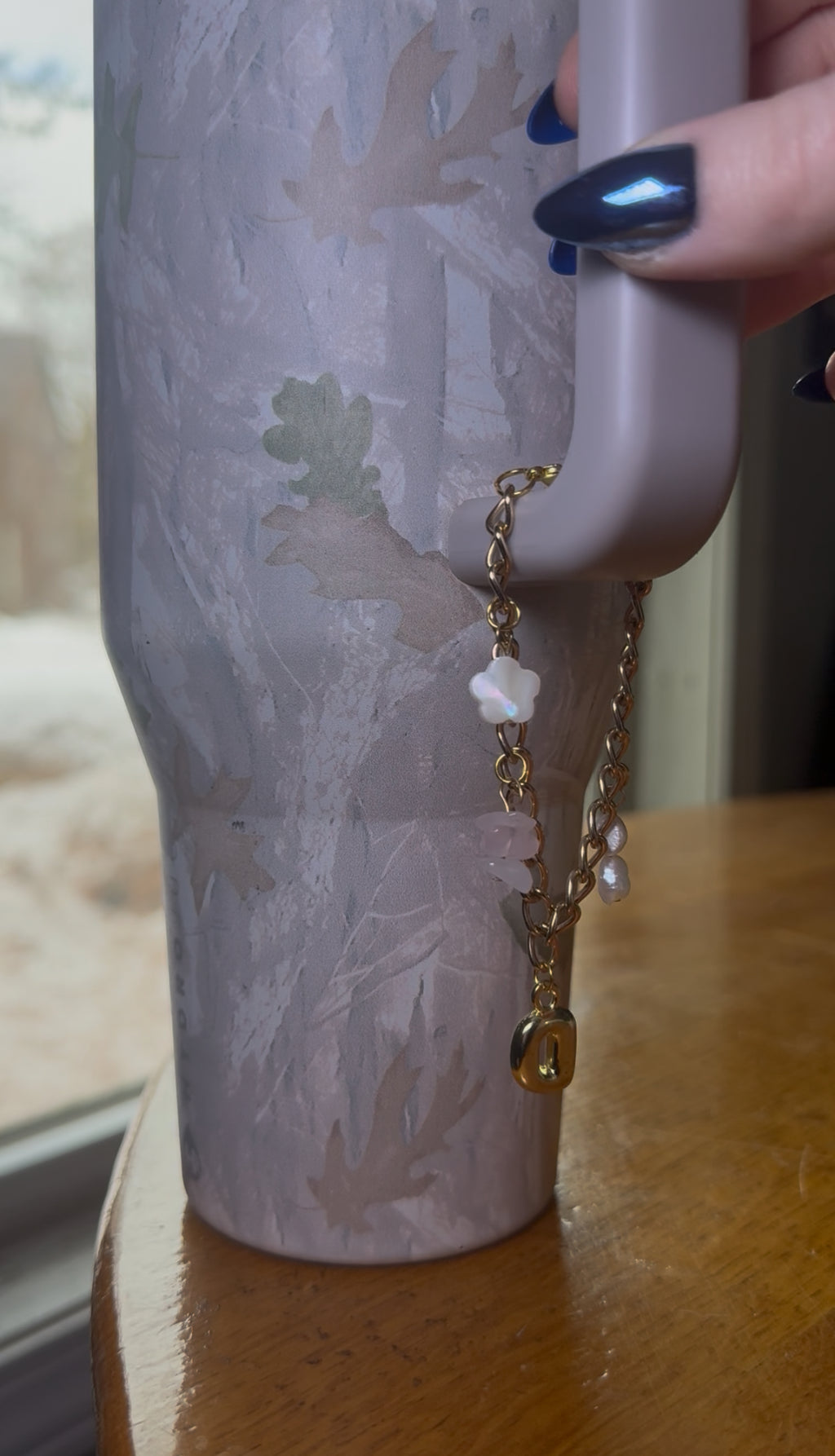 Personalized Initial Tumbler Charm