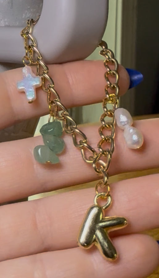 Personalized Initial Tumbler Charm